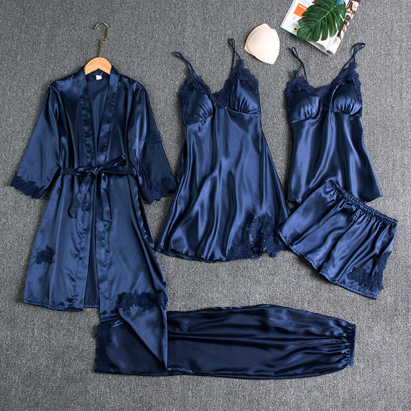 5-Piece Silk Pajamas Set