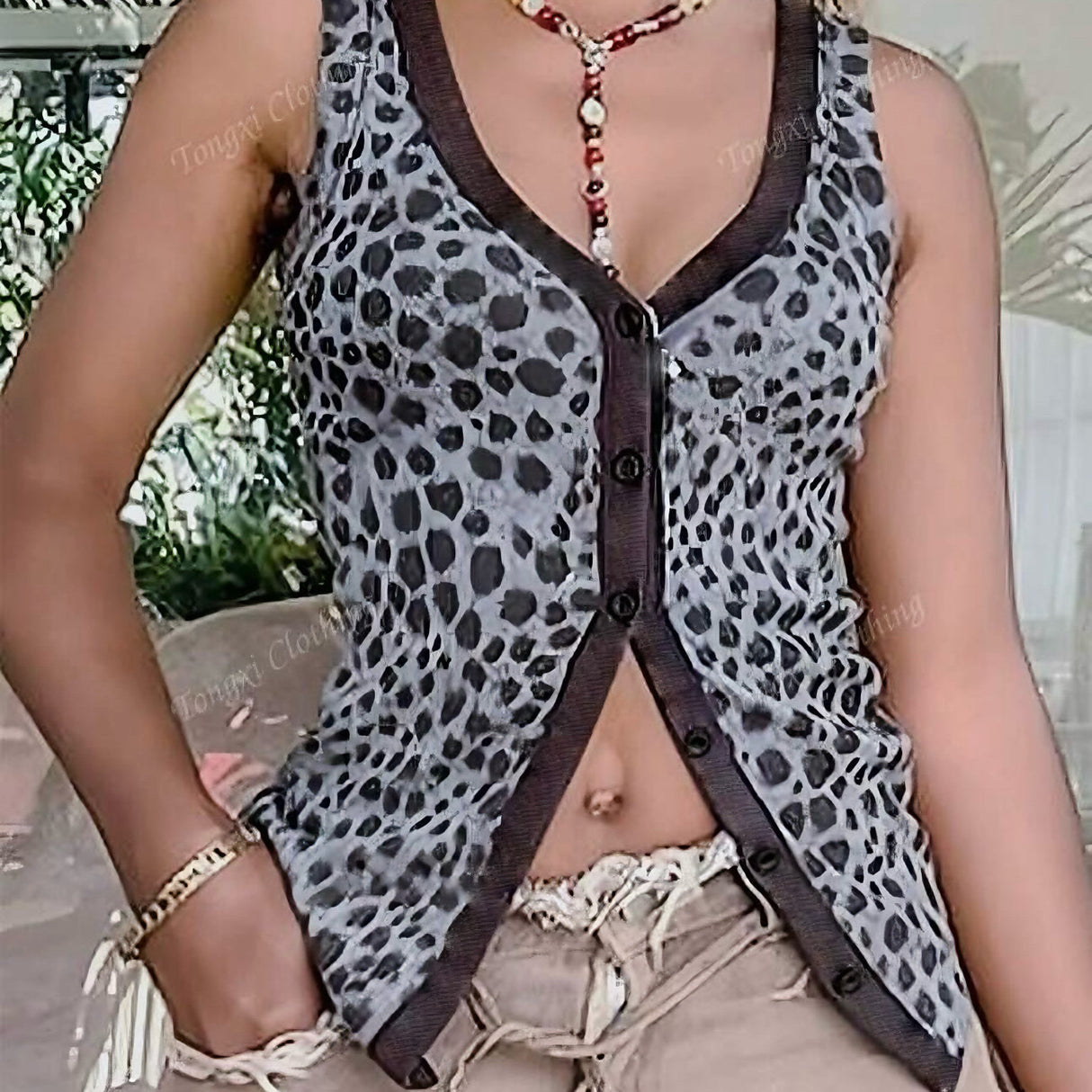 Print blouse top