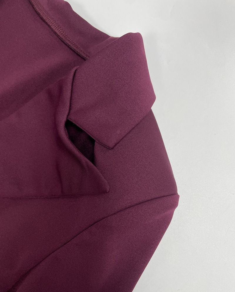 Maroon sculpted Blazer Dress