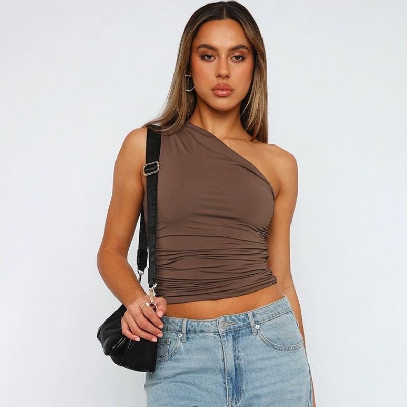 One-Shoulder Bodycon Top