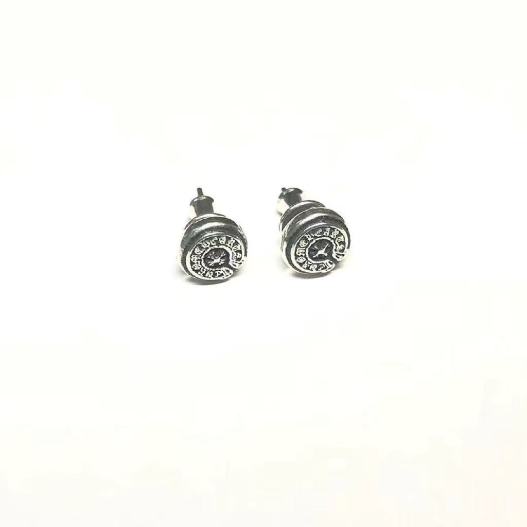 Silver Rose Stud Earrings