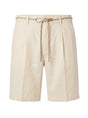 Linen Drawstring Shorts — Cream