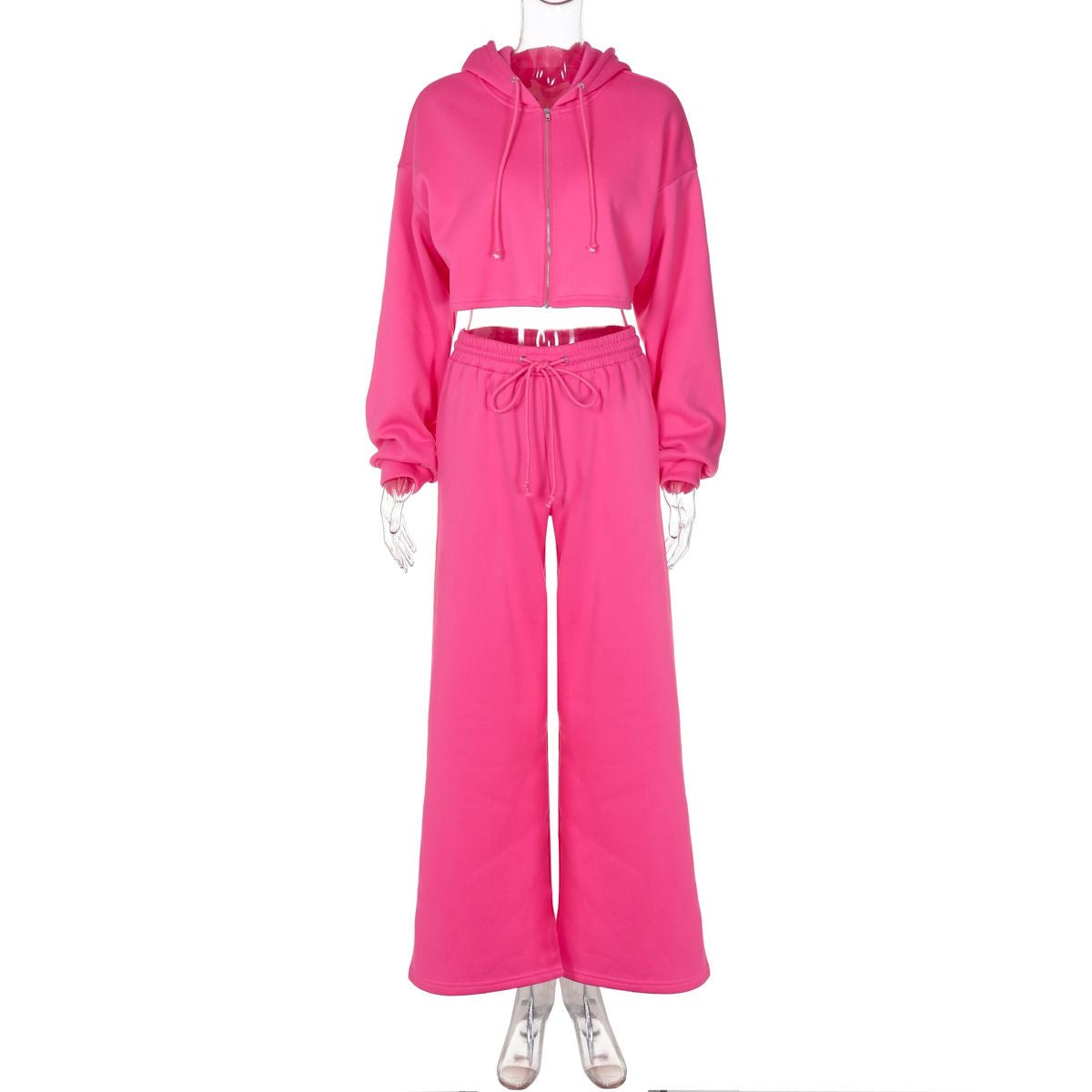 Pink Wide-Leg Tracksuit