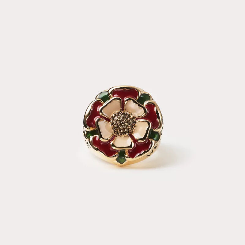 Westwood enamel flower signet ring