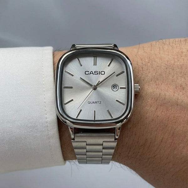 Silver Casio watch