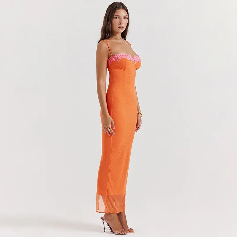 Orange Maxi dress