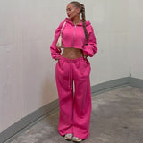 Pink Wide-Leg Tracksuit