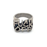 Fuck Off titanium Ring