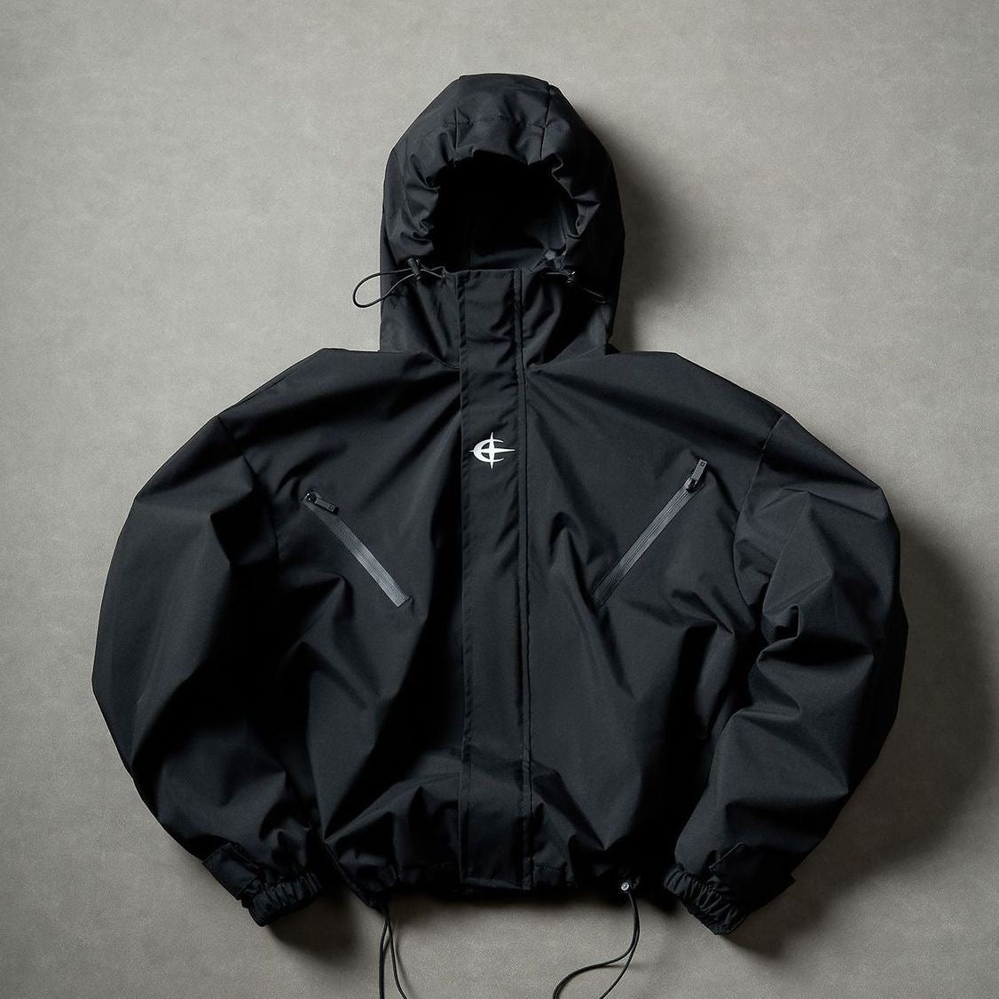 Black Corteiz Hooded Jacket