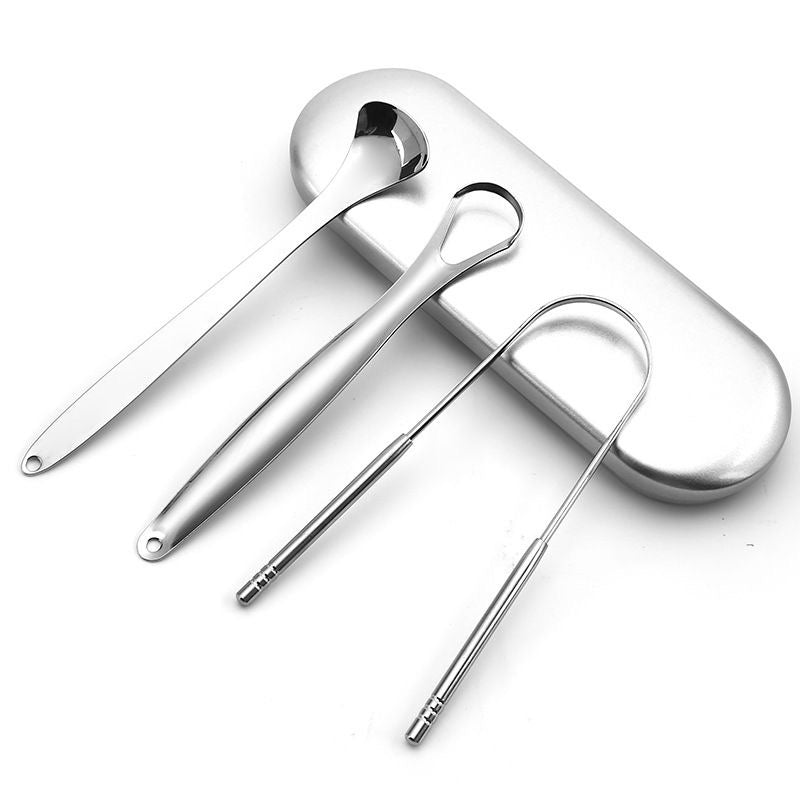 Silver Tongue Scraper set
