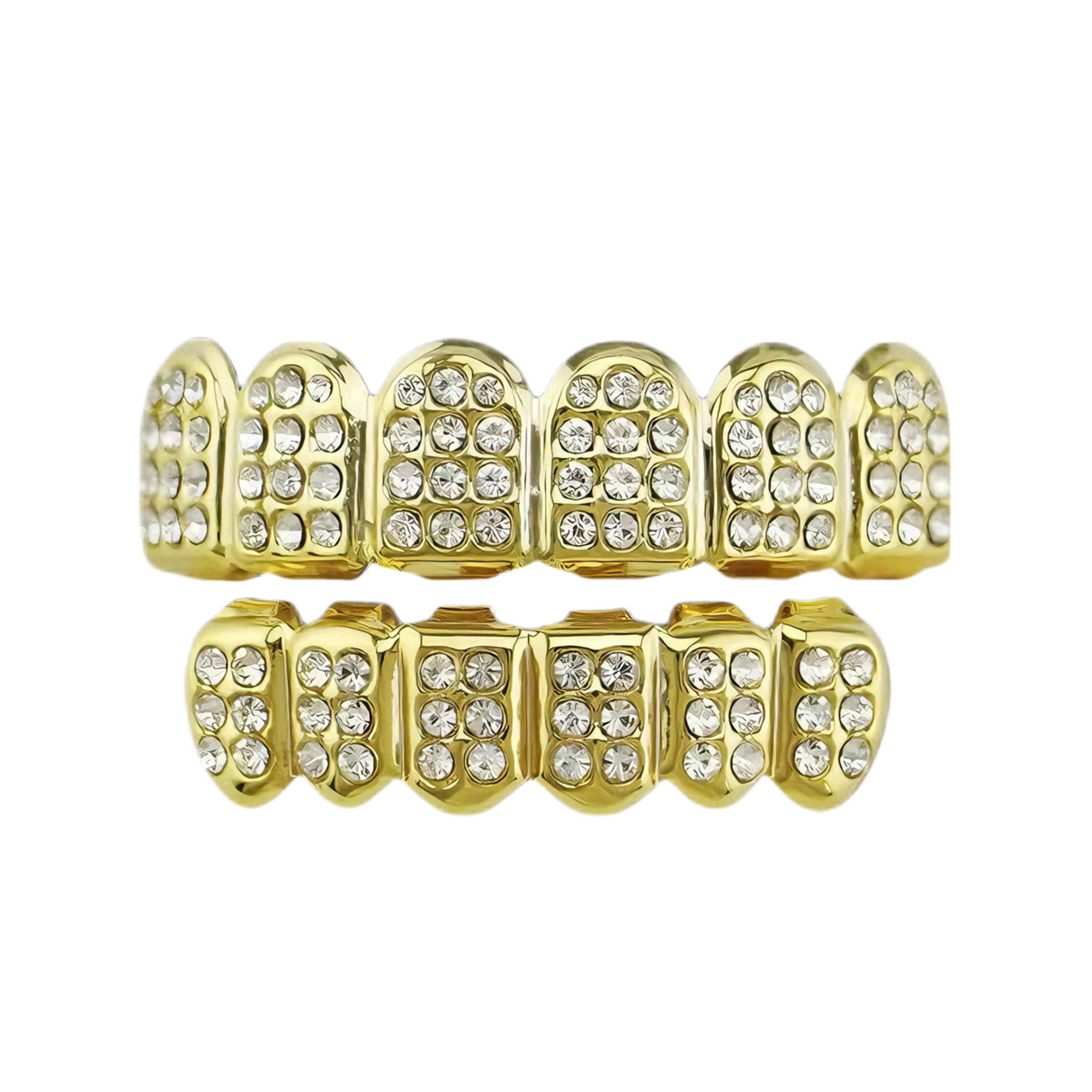Iced-Out Gold-Plaited Grills