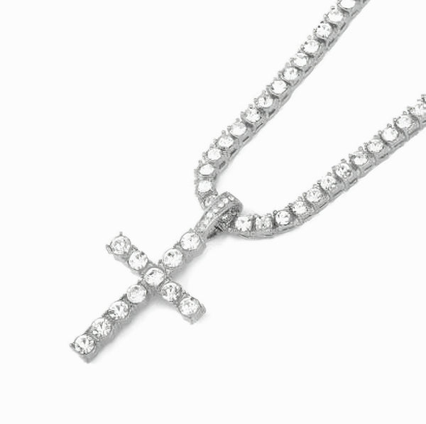 Diamond cross necklace