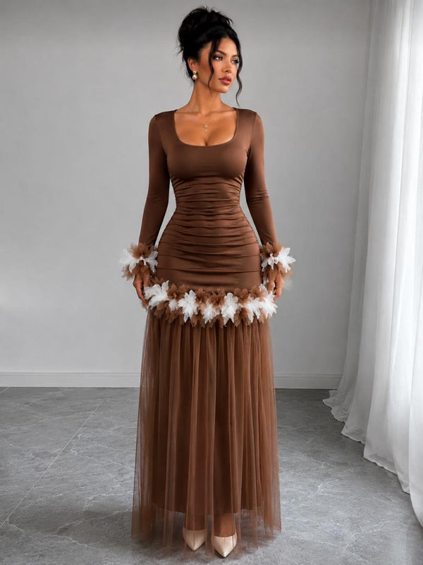 Brown Elegant dress