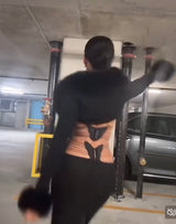 Backless patchwork butterfly dress