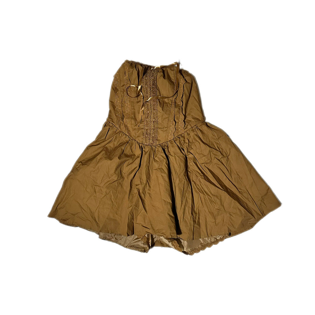 Brown corset dress
