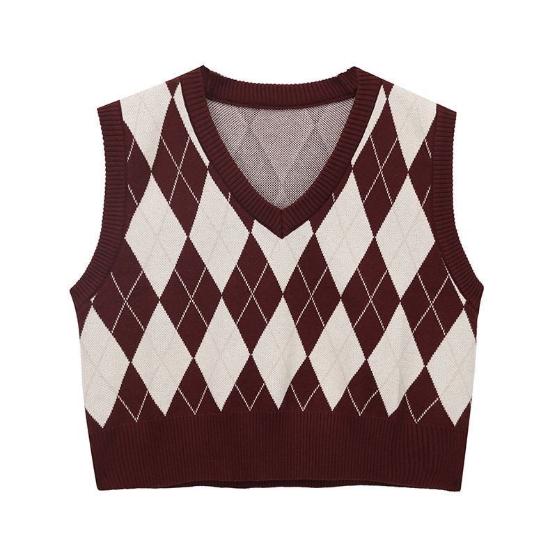 Argyle Knit Vest