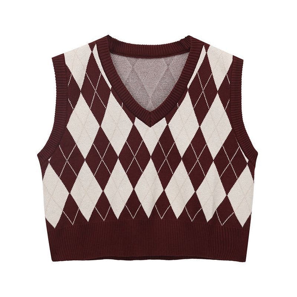 Argyle Knit Vest