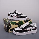 A Bathing Ape (BAPE) BAPE STA Low "Shark" (Black/White)