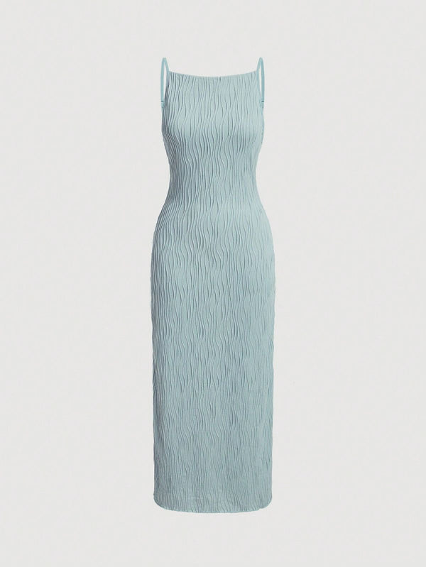 Wave blue dress