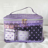 Purple glam toiletry bag