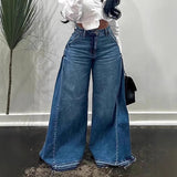 Wide-Leg Godet Jeans