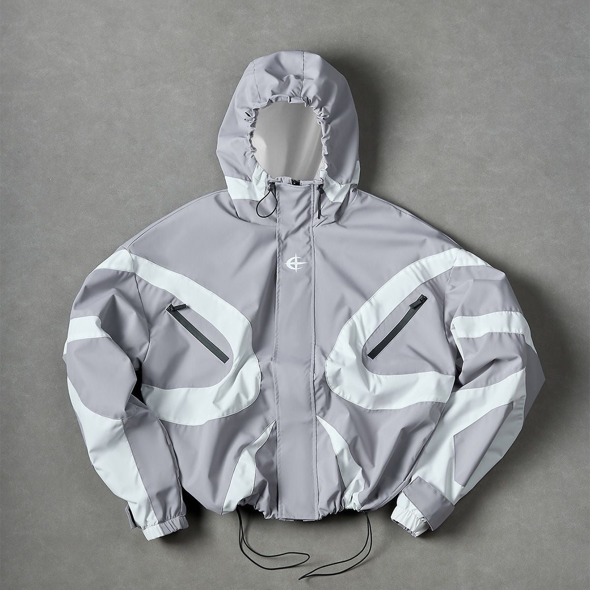Light Grey Corteiz Hooded Jacket