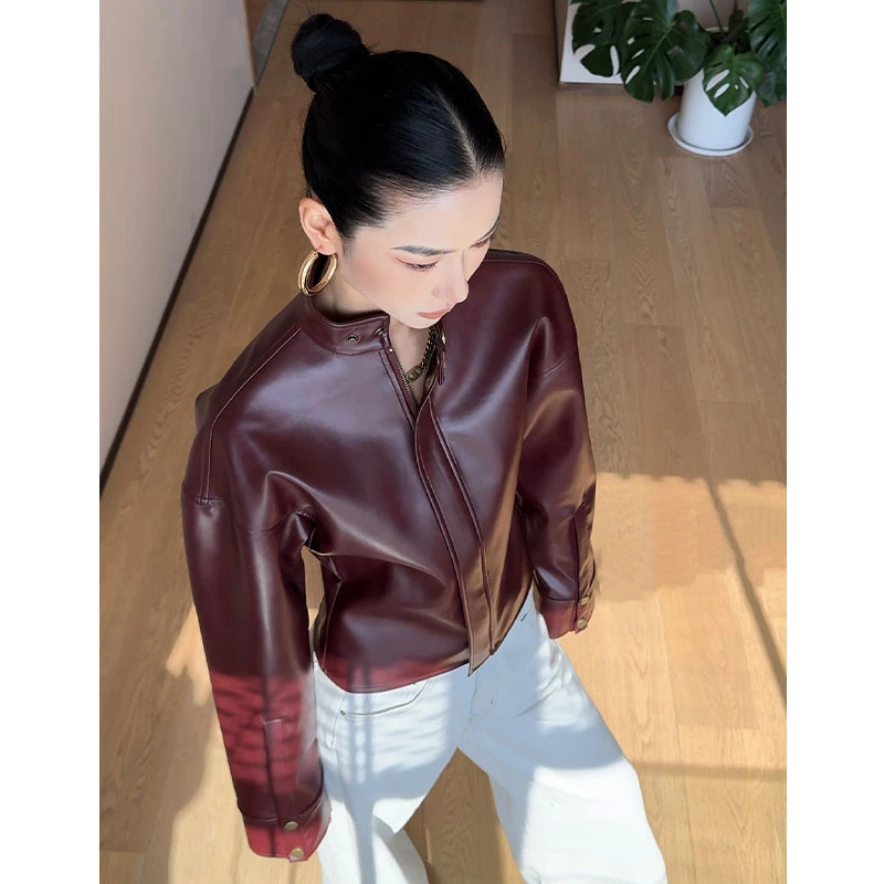 Leather Open Jacket