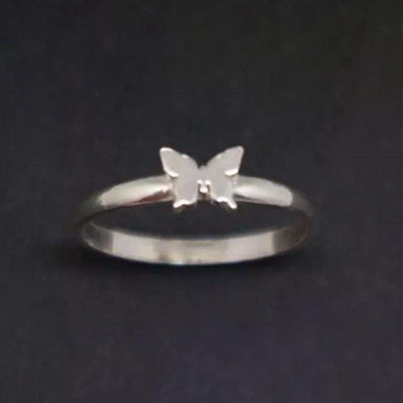 Silver Butterfly Ring