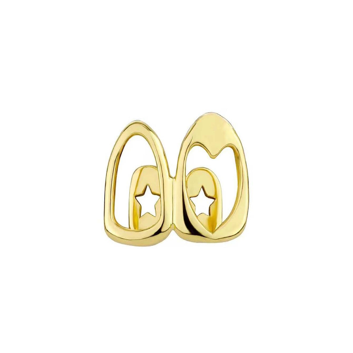 Gold Cutout Tooth Grillz