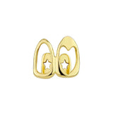 Gold Cutout Tooth Grillz