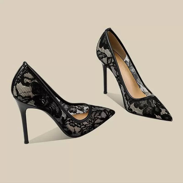 Mesh high heels