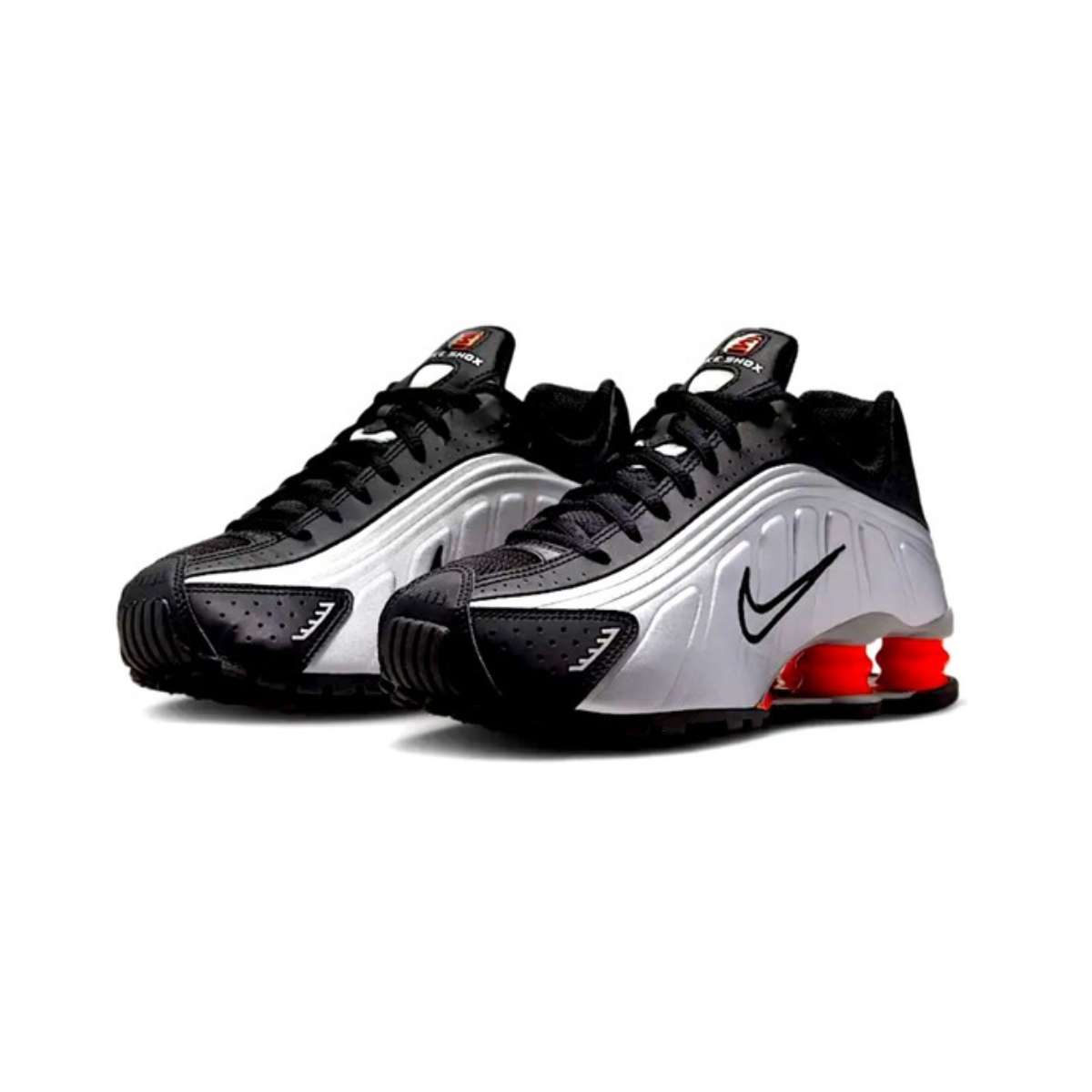 Nike Shox R4 (Black/Metallic Silver/red)