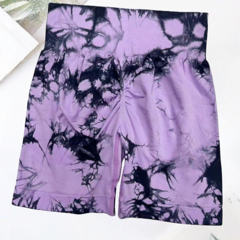 Purple mist biker shorts