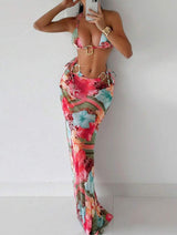 Flowered bikini set