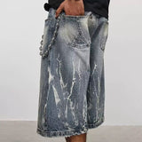 Color flare jorts