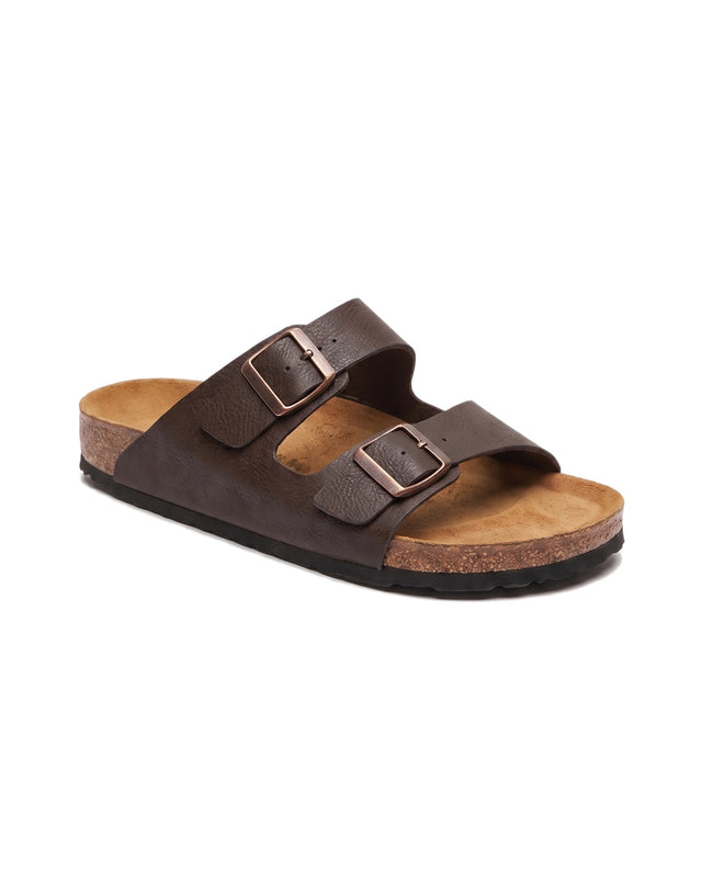Belugga Sandal — Dark Brown Leather-look