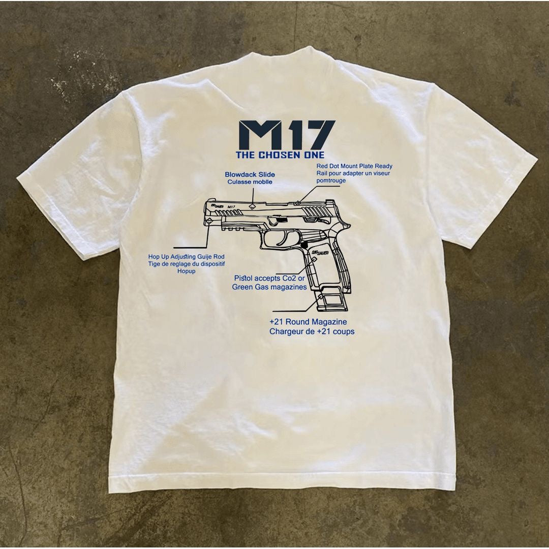 M17 Gun Schematic Graphic T-Shirt