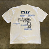 M17 Gun Schematic Graphic T-Shirt