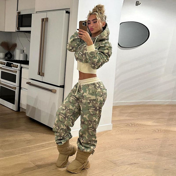 Green camo star 2 piece set