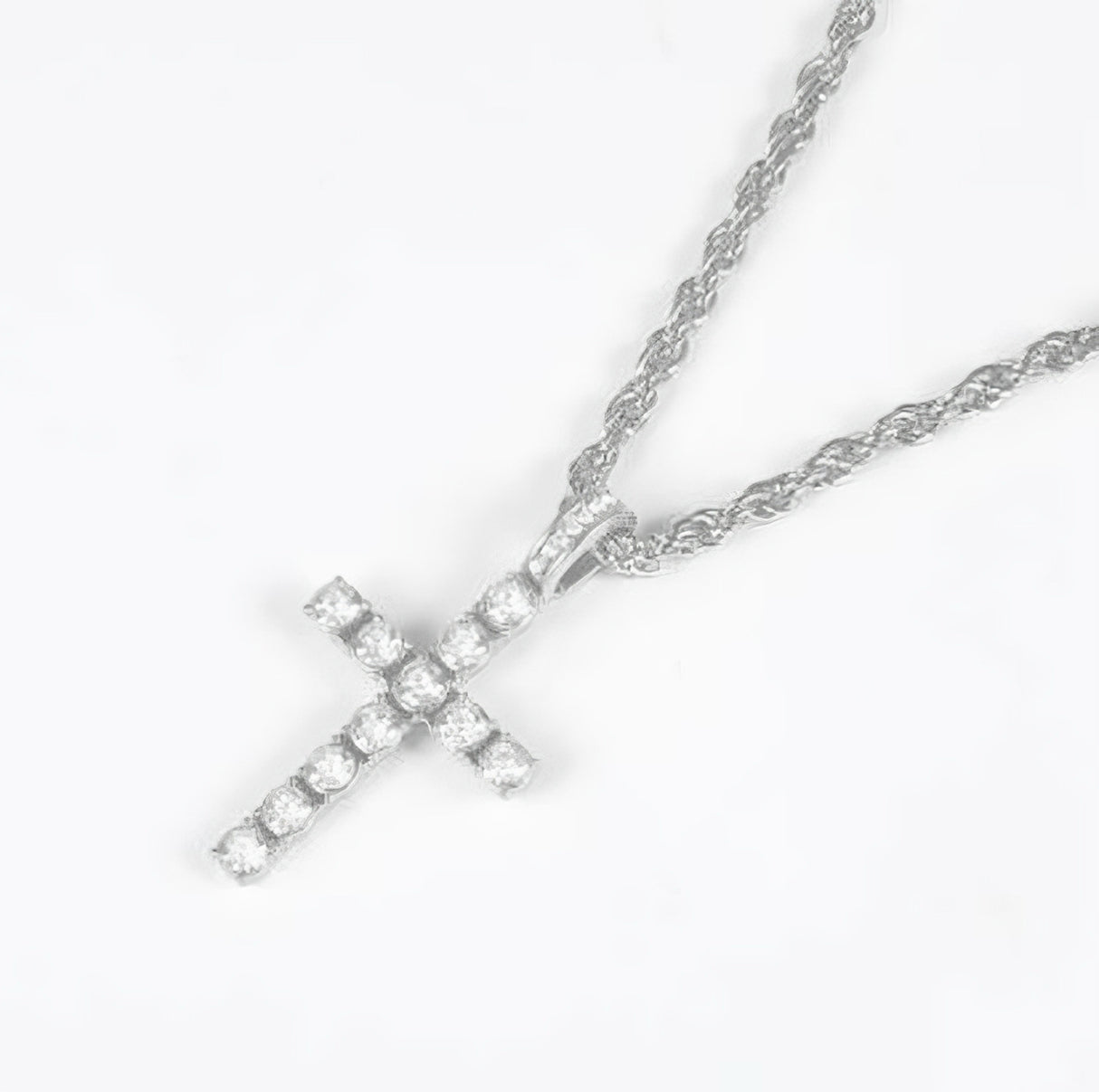 Diamond cross necklace