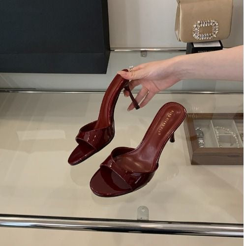 Open sandal heels