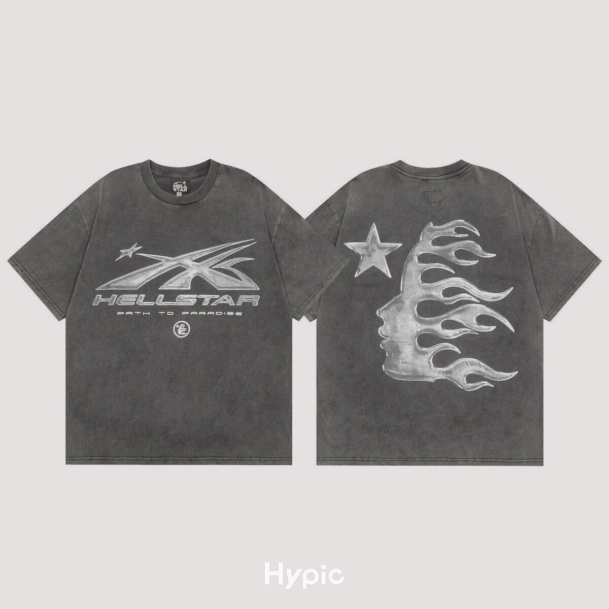 Grey Hellstar graphic tee