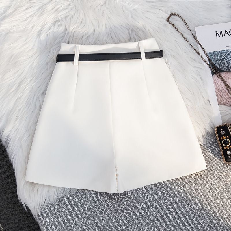 White A-Line Tailored Short