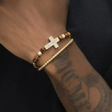 Dime cross bracelet