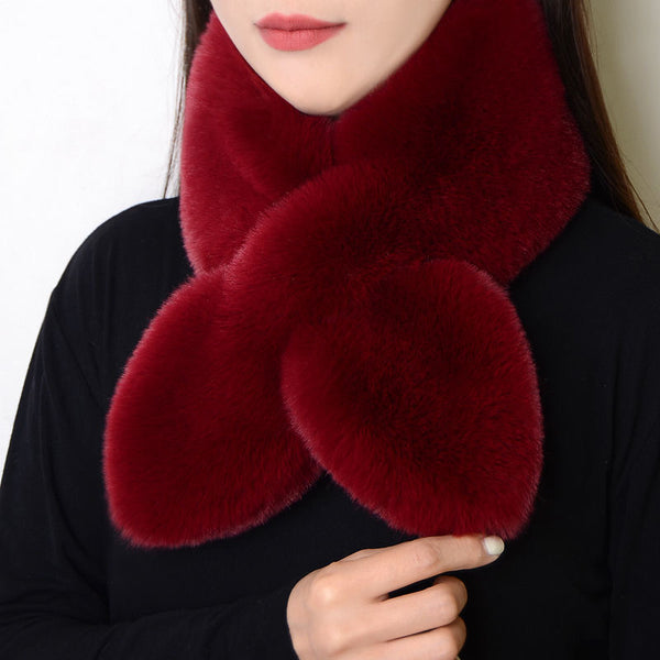 Cross Fur Scarf