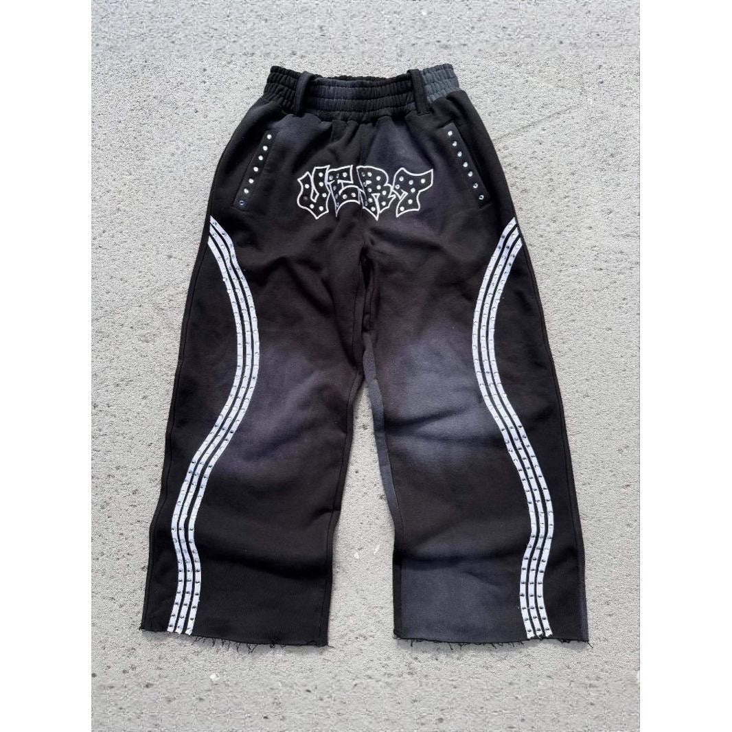 Black Panel Trackpants