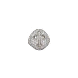 Iced cross signet Ring