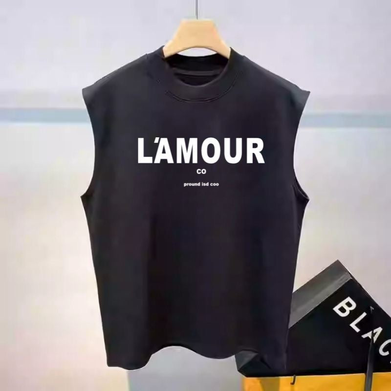 Black sleeveless tank top