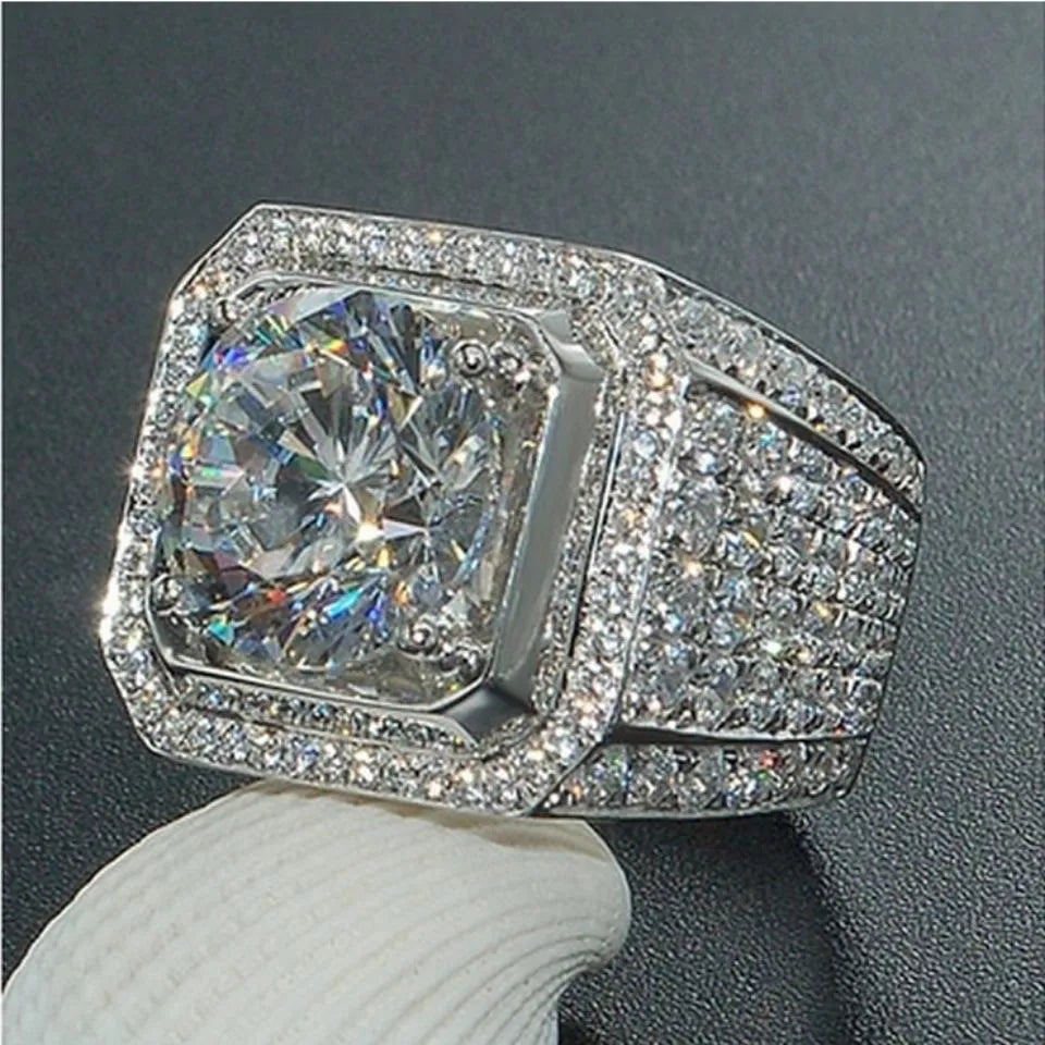 Cushion iced-out Ring