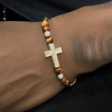 Dime cross bracelet